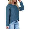 thumbnail image 4 of Fantaslook Plus Size Sweatshirts for Women Crewneck Casual Tunic Tops Long Sleeve Shirts, 4 of 9