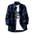thumbnail image 1 of Camisa De Franela A Cuadros De Manga Larga Para Hombre, 1 of 2