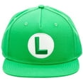 thumbnail image 1 of Nintendo Super Mario Luigi Green Snapback Cap, 1 of 4
