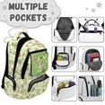 thumbnail image 7 of HUIACONG Cute Frog Print School Backpack for Kids Teens Age 6-16 Spacious Durable Water Resistant Bookbag with Adjustable Padded Straps Multi Pockets for School Travel Daily Use, 7 of 7