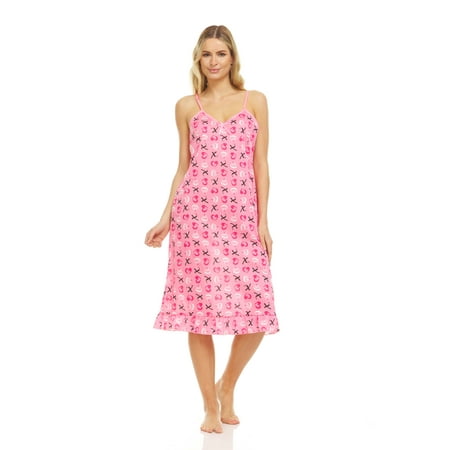 

5018 Womens Sleeveless nightgown Pajamas Woman Sleeveless Sleep Nightshirt Pink 113 M