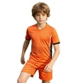 thumbnail image 3 of WAYUTE Boys Children's Football Uniform Set Quick Drying Sports Soccer Shirt for Kids Stretchy Short Sleeve Suit Casual Clothes Sets, 3 of 6