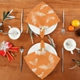 thumbnail image 4 of 6 Pack 20'' x20" Satin Table Napkins Dinner Napkins for wedding Party Decoration events Orange and White Bats, 4 of 6