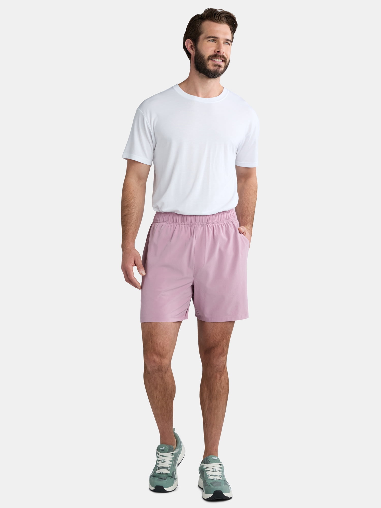 Athletic Works Men's and Big Men's Woven Running Shorts, 6" Inseams, Sizes XS-5XB