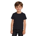 thumbnail image 2 of Huanglei Soft Kids Tee Breathable Basic Short Sleeve Shirt For Girls And Boys Comfortable Casual Round Neck Top For Children Soft Cotton Tees ,11-12 Years ,Black, 2 of 6
