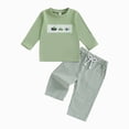 thumbnail image 4 of UAYOTSE Baby Toddler Boy 9M 12M 18M 3T Playwear 2 Piece Soft Clothes and Pants Fall Winter Outfit Set Cute Clothes for Little Boys Playwear,Sizes 12-18 Months, 4 of 6