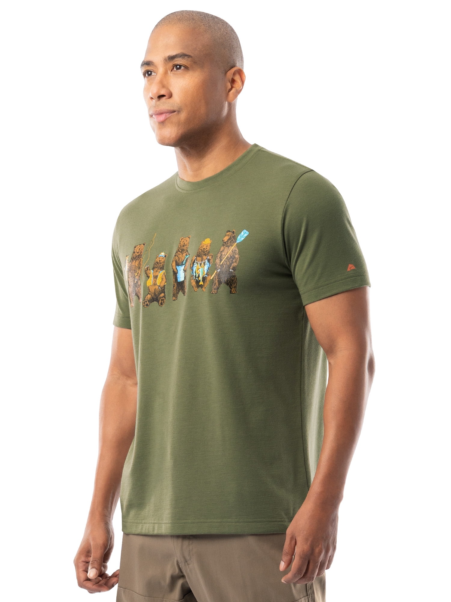 Ozark Trail Men's Active Graphic Tee with Short Sleeves, Sizes S-3XL