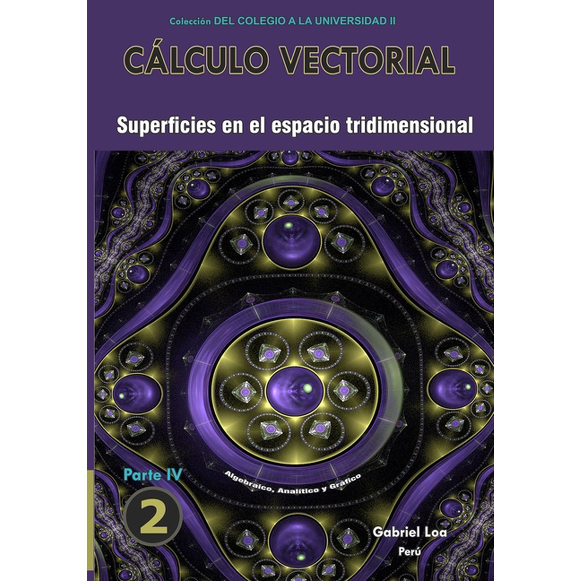 Libro 2 de Cálculo Vectorial- Colección del Colegio a la Universidad II de Gabriel Loa: Cálculo vectorial libro 2- parte IV: Superficies en el espacio tridimensional (Paperback)