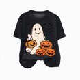 thumbnail image 4 of Towmus Women Halloween T-Shirt Cute Ghost Fall Pumpkin Shirts Casual Graphic Tees Short Sleeve Tops, 4 of 4