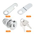 thumbnail image 3 of Unique Bargains Cam Lock, 1-1/8' Fits Up to 7/8' Thick Panel, Keyed Different Zinc Alloy 2Pcs, 3 of 5