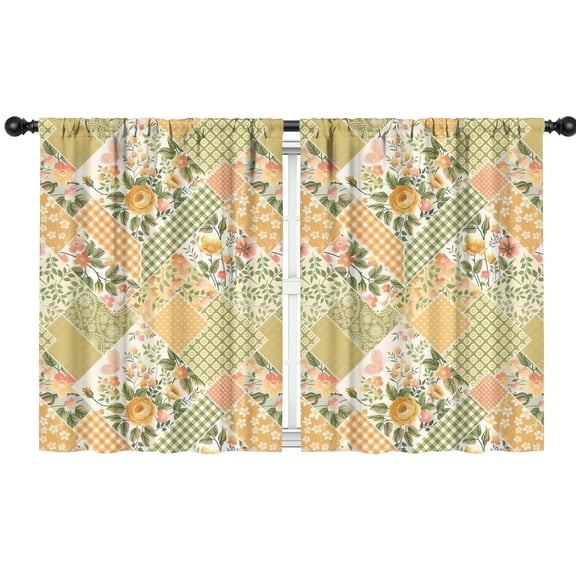 Blackout Kids Curtains,Pioneer Flower Floral Print Pattern Childrens Insulated Curtains Set Of 2,Bedroom Essentials,Toddler Room Decor 42"x54"