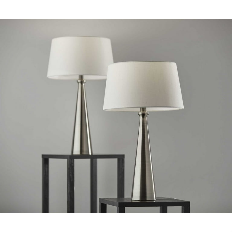 5.5 X 9.25 X 28.75 Gray Industrial With Stacked Metal Pedestal - Table Lamp 5.5 X 9.25 X 28.75 Gray Industrial With Stacked Metal Pedestal - Table Lamp