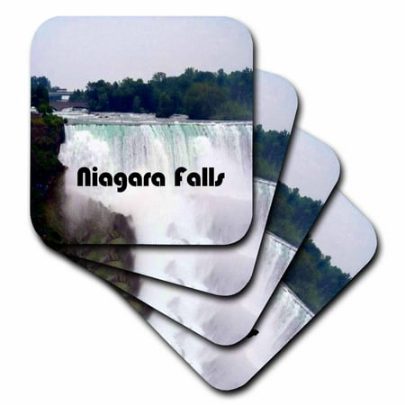 

3dRose Niagara Falls - A - Soft Coasters set of 4