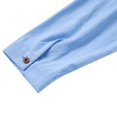 thumbnail image 6 of AZoiNM Men's 3/4 Sleeve Henley Shirt Smart Casual Slim Fit Button Collar Moisture-Wicking Urban Fashion Top for Spring and Fall, 6 of 9