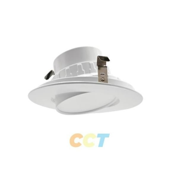 Portor PT-DLR-G-4I-10W-5CCT 4 in. LED Gimbal Retrofit Kit Downlight with CCT Selector
