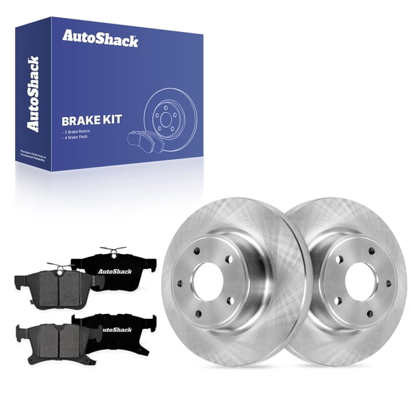AutoShack Rear Brake Rotors & Premium Pads for Chrysler, Pacifica 2017-2024 Voyager 2020-2024 Grand Caravan 2022-2024, FWD V6 3.6L - 12.6" (320 mm), 6-Lug