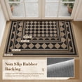 thumbnail image 3 of VUNATE Doormat for Inside 35"x59" Entryway Rugs Non Slip Absorbent Welcome Mat Easy Jute Dirt Trapper Low-Profile Door Rug for Entryway Indoor Entry Mat Washable Indoor Doormat Black, 3 of 7