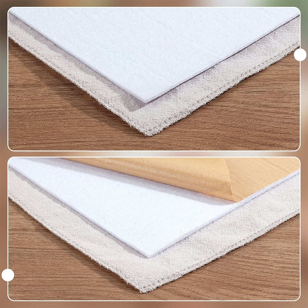 1Pc Self-adhesive Cotton Fabric DIY Craft Supplies Rectangle White 494x1043x2.5mm DIY