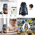 thumbnail image 6 of Yspwyqan Fire Water Baseball Backpack Set With Lunch Box Pencil Case for Kids, Double Zipper Lightweight Fits 14" Laptop Bookbags for School Travel Hiking Daypack, 6 of 7