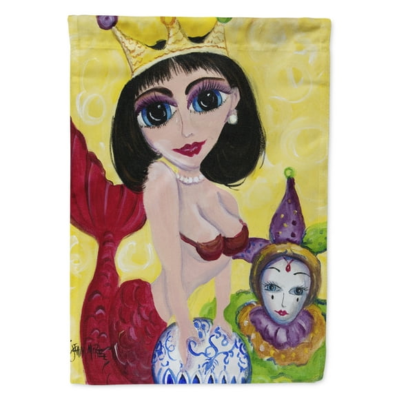Carolines Treasures JMK1180GF Mardi Gras Queen Mermaid Flag Garden Size  Small multicolor