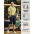 thumbnail image 4 of PULI Men’s Golf Shorts 12" Inseam Lightweight Stretch Quick-Dry Hiking Casual Dress Work Hybrid Shorts with Pockets, 4 of 7