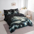 thumbnail image 2 of jejeloiu Cute Cat 7-Piece Bedding Comforter Set Kids,Galaxy Starry Sky Print King Bedding Sets,Reversible, 2 of 7
