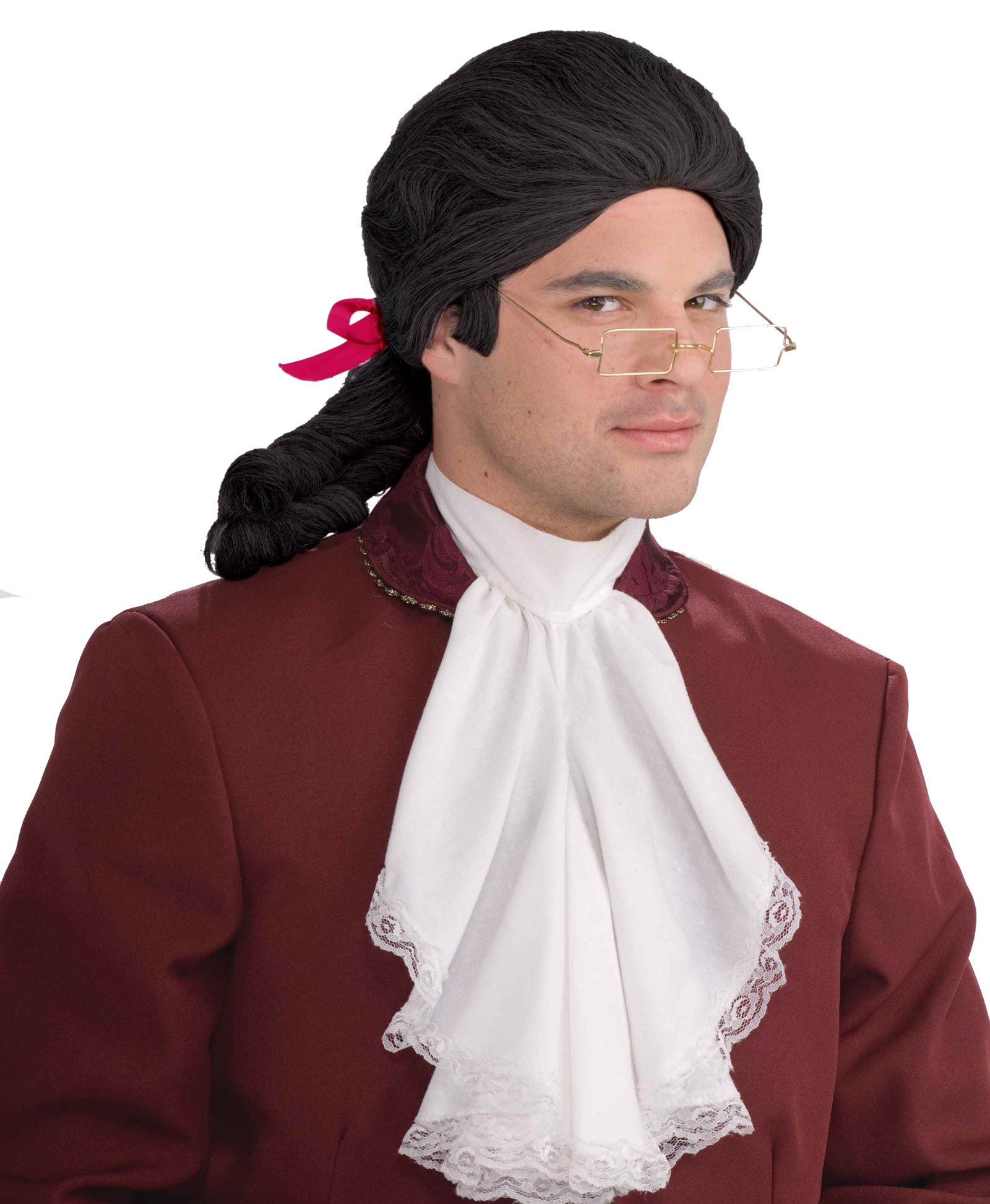 Historical Colonial Mens Costume Wig 65594 Black