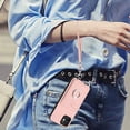 thumbnail image 6 of Allytechgroup iPhone 13 Mini Wallet Case for Women Men, Premium PU Leather Shockproof Hand Wrist Slim Fit Back Cover Phone Case for iPhone 13 Mini, Rosegold, 6 of 6