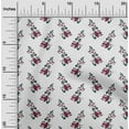 thumbnail image 1 of oneOone Viscose Chiffon White Fabric Leaves & Floral Block Dress Material Fabric Print Fabric By The Yard 42 Inches, 1 of 4