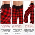 thumbnail image 5 of Just Love Women Buffalo Plaid Pajama Pants Sleepwear (Black Candy Cane, X-Small), 5 of 8