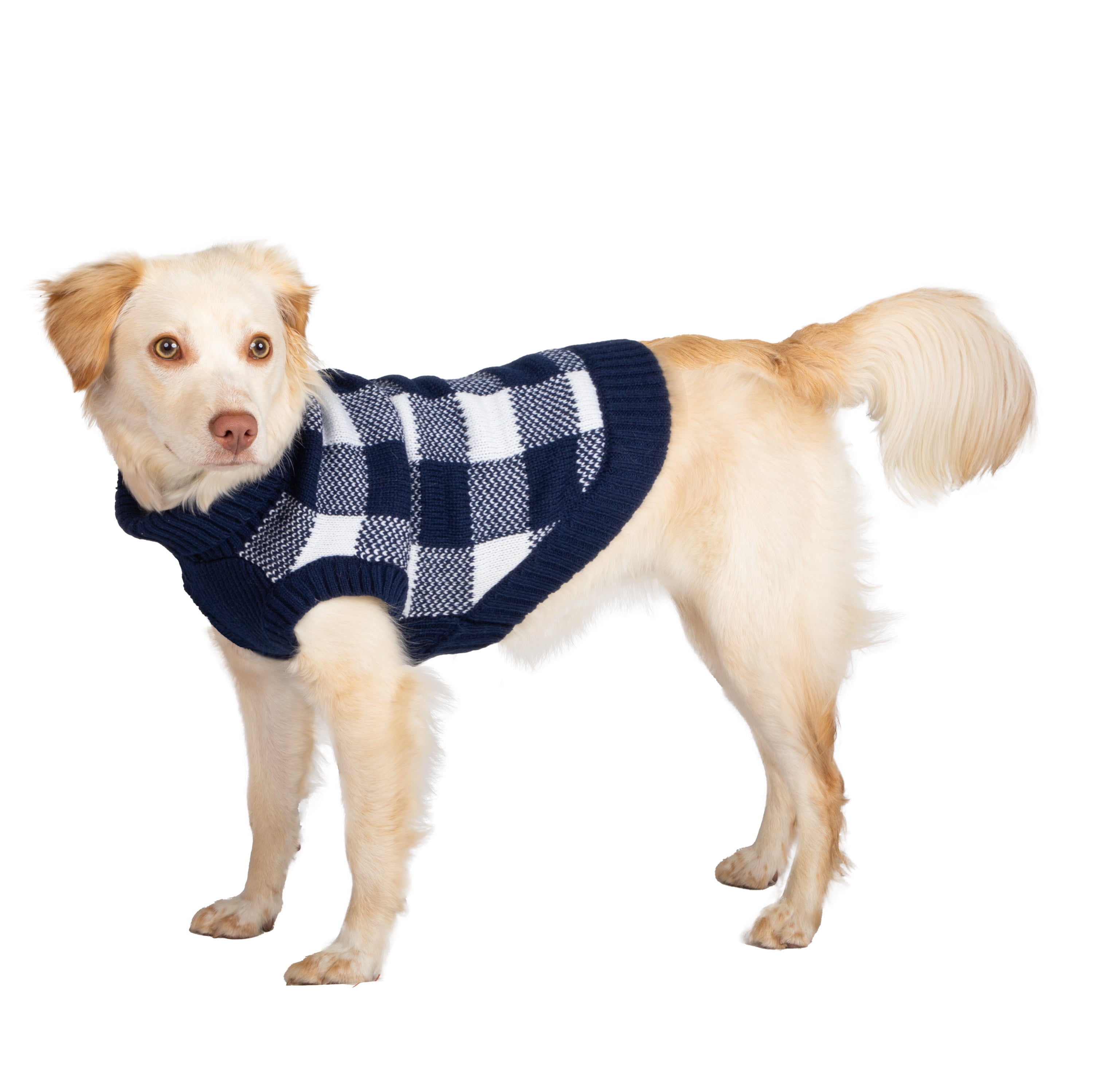 Gap Pet, Dog Clothes, Blue Buffalo Plaid Pet Sweater