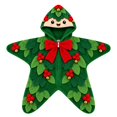 thumbnail image 3 of Otqutp Infant Xmas Starfish Flannel Crawling Suit Full Zip Hooded Newborn Romper Plush Long Sleeve Bodysuit Warm Winter Outfit, 3 of 3