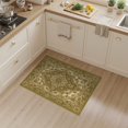 thumbnail image 2 of ODIKA Faded Retro Floral Scrollwork Central Emblem Earth Tone Design for Home Office, Hallway, Laundry Room, Non-Slip Chair-Friendly, 2 of 7