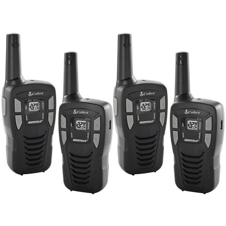 NEW! (4) Cobra CX112 16 Mile 22 Channel FRS/GMRS Walkie Talkie Two-Way Radios