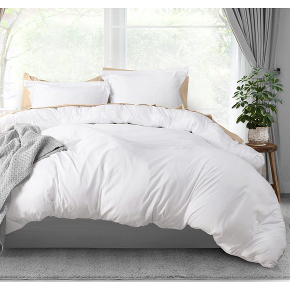 Utopia Bedding Duvet Cover King Size Set - 1 Duvet Cover with 2 Pillow Shams - 3 Pieces Comforter Cover with Zipper Closure - Ultra Soft Brushed Microfiber, 104 X 90 Inches (King, White)