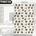 thumbnail image 3 of COEQINE Recliner Headrest Protector PU Leather Furniture Slipcover Easy to Clean Anti-Slip Head Rest Covers with Adhesive Backed Hook and Loop Straps, 17x27 Inch, Paw Beige Black, Set of 2, 3 of 7