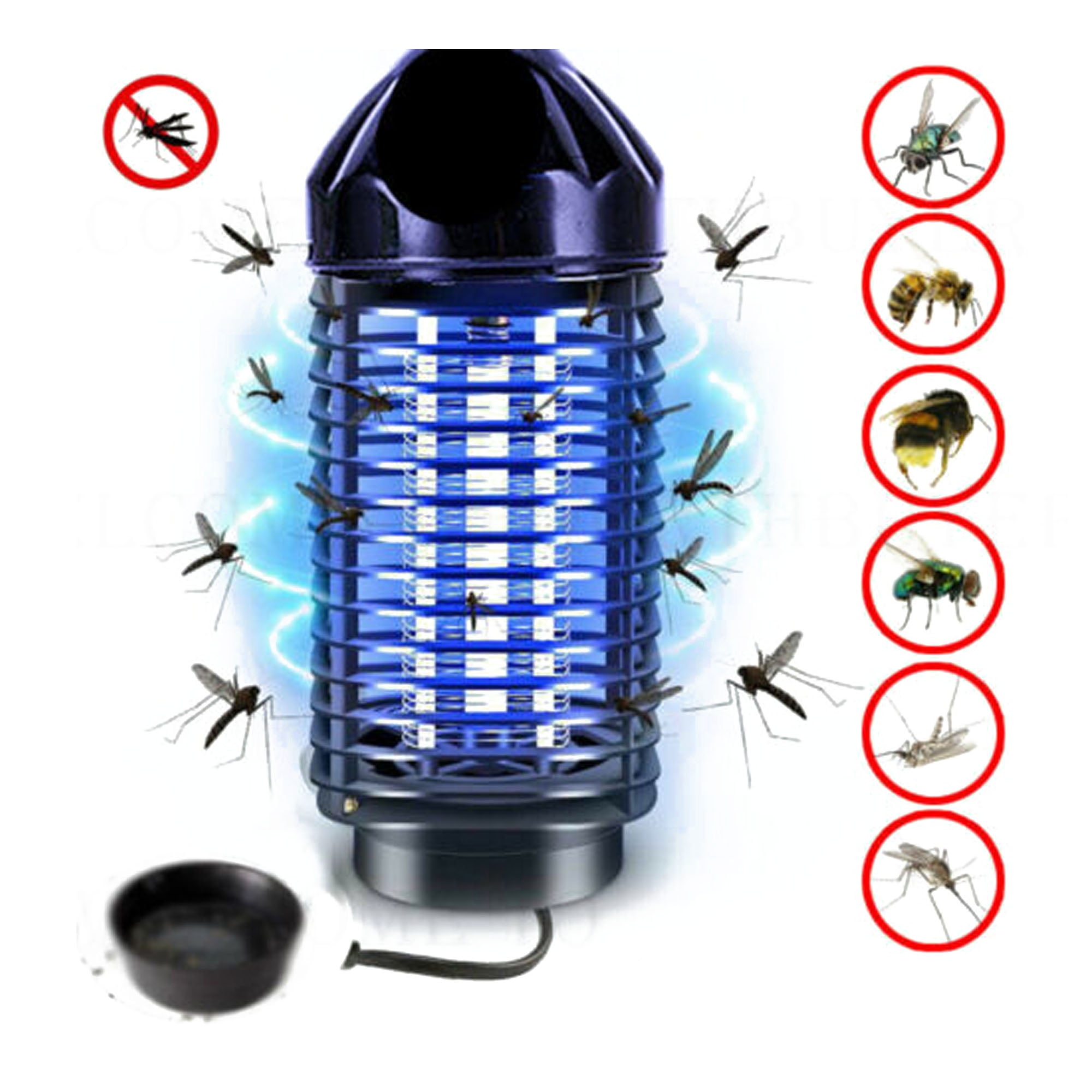 LED Electric Mosquito Fly Insect Zapper Killer Killing Lamp Light Trap Catc C6M4 
