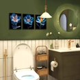 thumbnail image 4 of Hieng Blue Bathroom Wall Art Canvas Prints,Floral Art Posters Bedroom Aesthetics Flowers Wall Decor（Only canvas）, 4 of 6