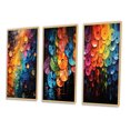 thumbnail image 3 of Designart "Shimmering Beats Compact Discs wall art III" Entertainment Framed Wall Art Set Of 3 - Multi-Color Compact Discs Frame Gallery Set For Office Decor, 3 of 6