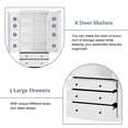 thumbnail image 5 of 77inch Farmhouse Kitchen Pantry, Freestanding Tall Cupboard Storage Cabinet with 3 Adjustable Shelves,8 Door Shelves,and 3 Drawers, Kitchen Storage Cabinet, 5 of 9
