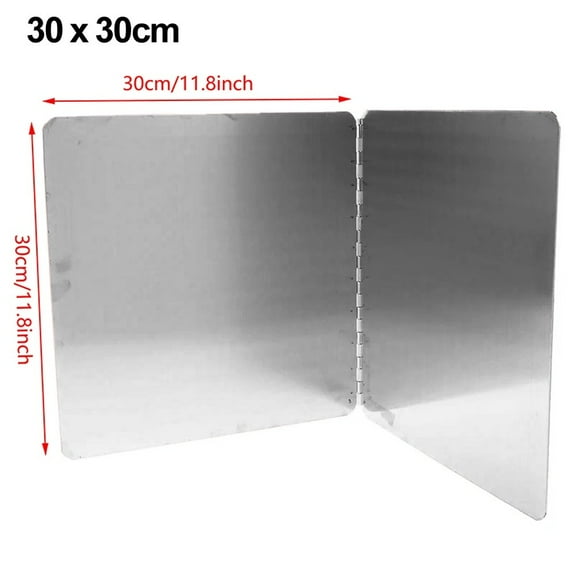 For Gas Stove Stainless Steel Splatter Guard Splatter Screen Home Cooking 30*40Cm Heat Resistant Versatile Use