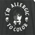 thumbnail image 2 of Women's Wednesday I'm Allergic to Color Skulls  Racerback Tank Top Black Heather X Large, 2 of 4