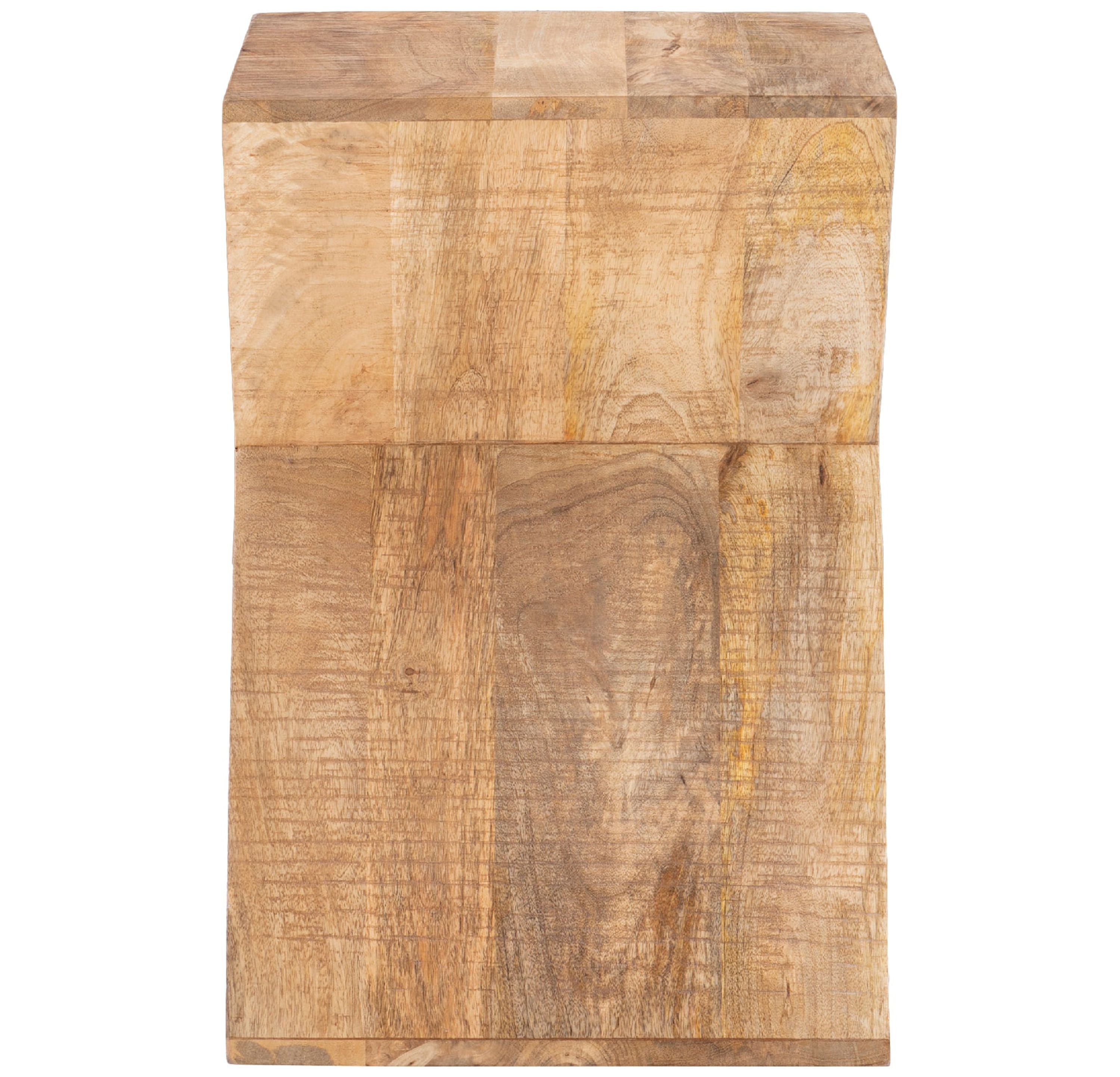 Powell Bellwood Triangle Indoor Accent Side Table, 23.62" Tall, Natural