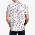 thumbnail image 3 of Balery Rabbit Eating Printed Men’s Short Sleeve Polo Shirt, Midweight Men's Shirt,Golf Polo shirts -Large, 3 of 8