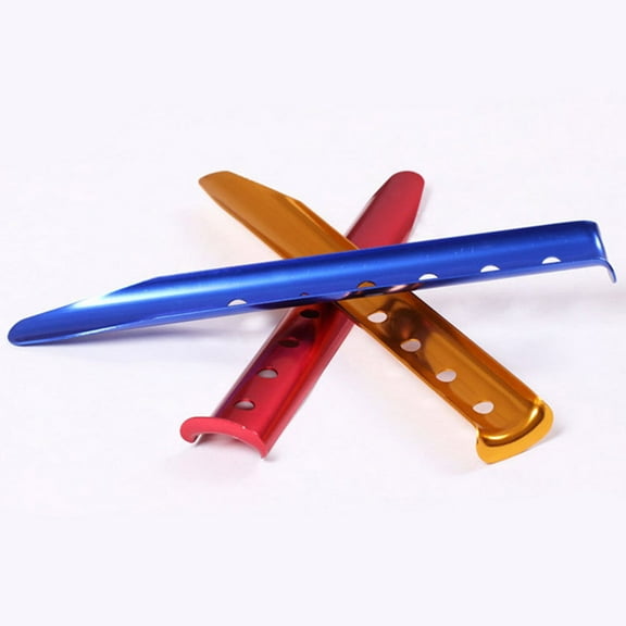 WEUVEB 6Pcs U Shaped Aluminium Alloy Tent Stakes for Beach Camping Sand Snow or Loose Sand 12.2in