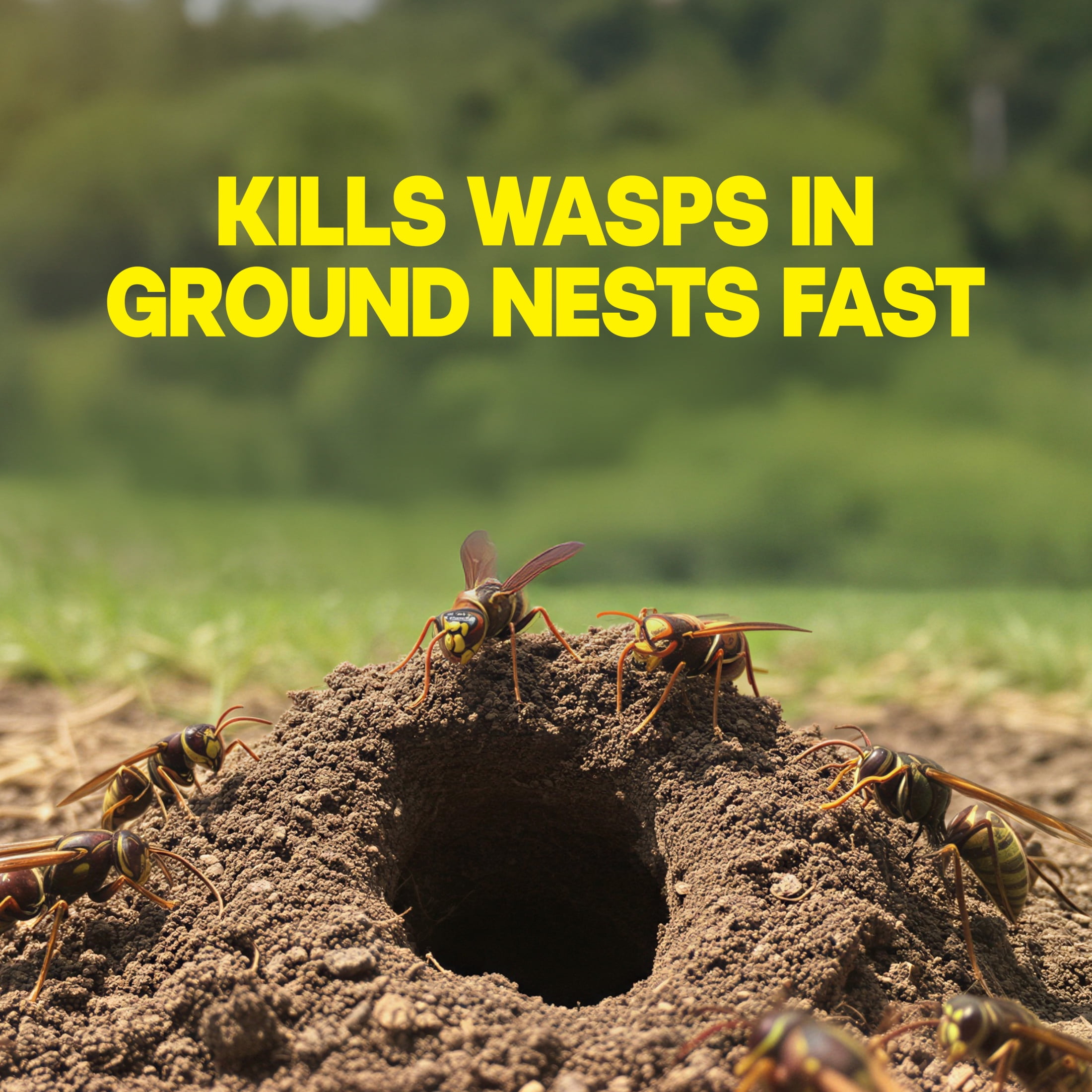 Raid Outdoor Wasp Ground Nest Killer, Dust Insecticide for Outside Household Use on Wasps, Fast-Working, Easy-To-Use and Odorless, 24 oz