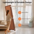 thumbnail image 5 of JOSTYLE 6-Panel Room Divider Folding Privacy Screen Room Divider Wall Divider for Room Separation with Natural Bamboo Red Brown, 5 of 8