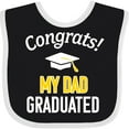 thumbnail image 3 of Inktastic Congrats My Dad Graduated with Cap Boys or Girls Baby Bib, 3 of 4