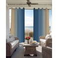 thumbnail image 3 of Navy Blue Yellow Ombre Blackout Curtains 96 Inch Length 2 Panels Set, Farmhouse Modern Gradient Art Full Shading Curtains for Windows, Blackout Curtains for Bedroom Living Room 52"x96", 3 of 8