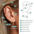 thumbnail image 3 of Chicsilver Gold Plated Huggie Earrings for Women 14K Real Gold Plated Small Cubic Zirconia Hoop Earrings for Women Hypoallergenic 16MM, 3 of 9